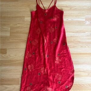 90s California Dynasty Elegant Red Slip Dress